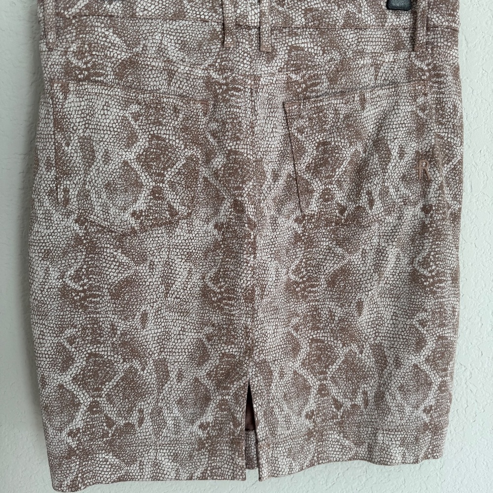 Rich and Skinny Tan Snakeskin Denim Skirt Size 25 - Picture 5 of 9